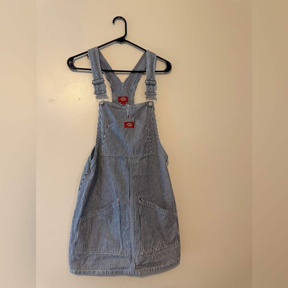 Dickies Pinstripe Overall Dress - M